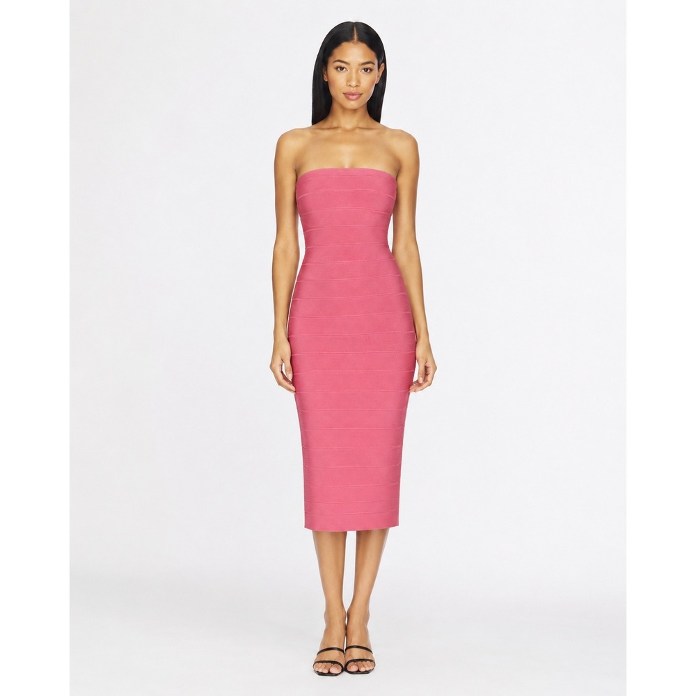 NWT Love X Design Pink Strapless Bodycon Bandage Glam Party Dress M